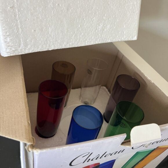 CHATEAU ORLEANS  CHAMPAGNE FLUTES  SET OF 6  17 1/4"  AND ICE BOUL CHILLER   NEW - Picture 3 of 8